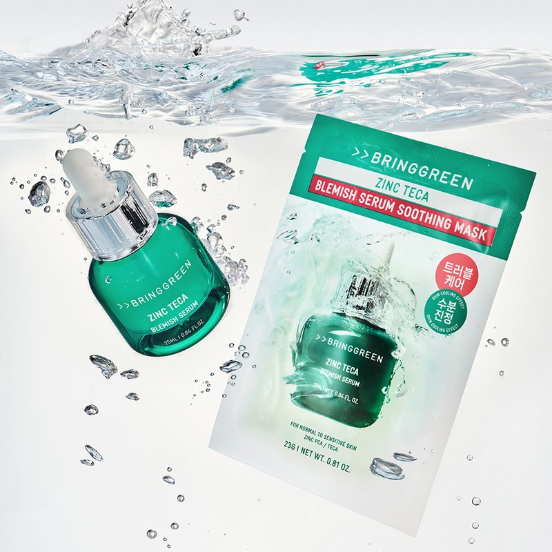 Bring Green Zinc Teca Trouble Serum Soothing Mask 10 sheets,
