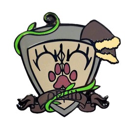 Dark Spark Decals Druid Class Shield - 1.5" Enamel Pin, Great for Tabletop Gamers