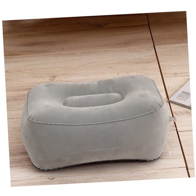 COHEALI 2pcs Inflatable Foot Rest Pillow Flocking Pvc Foot Massage