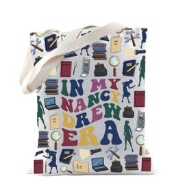 TSOTMO Nancy Novel Merch Gift Reading Gift Librarian Tote Bag for Reader Nancy Fans Mystery Lovers Gift (Nancy Era)