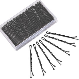 MORGLES - 240 alfileres de Bobby de 5.5 pulgadas, color negro, con caja