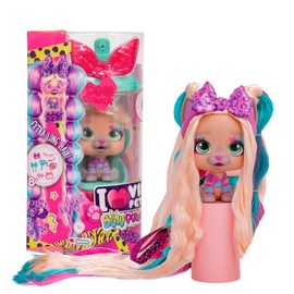 VIP PETS Bow Power Kim S6 Collectable Doll in Trendy Urban Look, with Long Hair for Styling and Decorating - Toy and Gift for Girls and Boys from 3 Years
