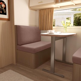 Nitoope 2 Stück Camper Kissenbezüge (1 Set), RV-Sitzbezüge, Wohnmobil-Sitzbezüge für Anhänger, Sofa-Sitzkissenbezüge, Sofakissen-Bezüge Stretch, für Reisemobilsitz, Waschbar, Einfach (Marineblau)