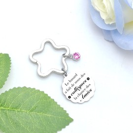 GULRK Geschenk Abschied Kollege Schlüsselanhänger für eine Freundin Abschied Arbeitskollege Frau Schlüssel Idee Bester Geburtstag 30 40 Jahre Mann Original Nützlich Silber L, silber, 42