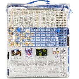 Vervaco PN-0172585 Autumn Landscape Latch Pack Rug, Cotton, Multi-Colour, Approx. 44 x 55 cm / 17.6 x 22 Inches