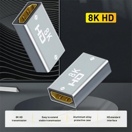 CNCTWO Extension Connector HDMI Relay Adapter 8K 60Hz HDMI Ver2.1 Transfer Rate 48Gbps Extension Adapter (Female/Female) UHD C28KUHDFF
