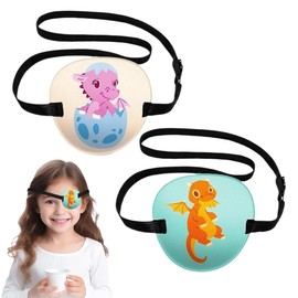DWFEYOI 2pcs Augenklappen für Kinder mit Amblyopie, Strabismus - rechte & linke Augenpflaster für die Behandlung von Amblyopie bei Kindern,wiederverwendbare Augenklappen für Nutzen mit Brillen