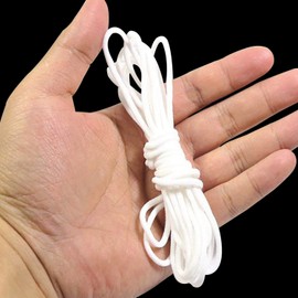 WedDecor White 3mm Round Elastic Cord for Sewing & Craft, 100 Metre Long Strong Elastic Band Stretch Strap String, Soft and Comfortable Elastic Cord for Sewing, Beading, Handmade DIY Crafts