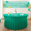 Htper 8 Pack Emerald Green Spandex Round Tablecloths for 72