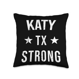 Vacation Hometown Katy TX Strong Katy TX Strong Hometown Souvenir Vacation Texas Throw Pillow, 16x16, Multicolor