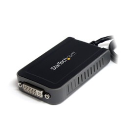 StarTech USB2DVIE3 Adaptador de Vídeo Externo, USB a DVI, Incluye Adaptor VGA