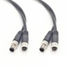 Keisnoaja 2 Pcs M8 4 Pin Serial Cable 180 Degree