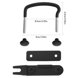 TOPJOWGA Set of 4 Roof Box Mounting U Brackets, Universal Car Van Mounting Fitting, U Screws Clamps Mounting Kit for Roof Boxes, Roof Box Bracket Installation Accessory Kit, Roof Box Brackets