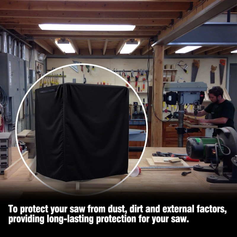 Table Saw Cover, Heavy Duty 420D Waterproof Dustproof Miter Saw