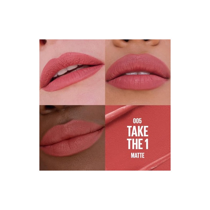 Maybelline Serum Lipstick Labial en Barra Hidratante Mate Take The