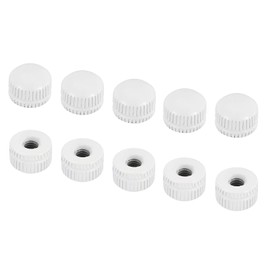 PATIKIL M4 25 Pack Cap Nut Cap Nut Screw Button Cap Insert Bolt Cover Female Thread Knurled Hardware Connector Lighting Technology White