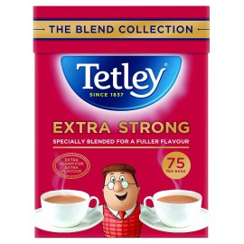 Tetley Extra Strong Tea 75 Count Refreshing Black Tea Bag Pack of 1