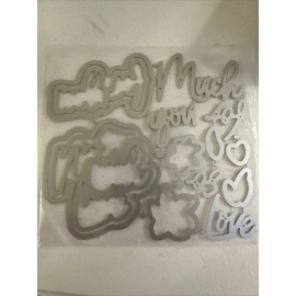 Unbranded SO MUCH LOVE FOR YOU die cuts With Boarder Dies scrapbook card Making (F1)