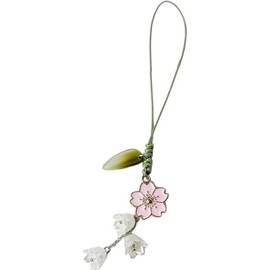 Wentoenapp Pink Cell Phone Strap Flower Charm, Cute Keychain Lanyard String Charm, Hanging Car Pendants Decor Accessories, Cell Phone Charms, Car Keychain, 1, String