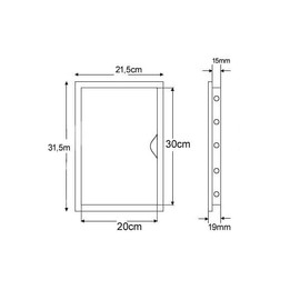 Aqbau® Inspection Flap ABS Graphite, Inspection Door Inspection Door Maintenance Door Cleaning Flap Maintenance Opening Flap for Inspection Chutes Inspection Door (20 x 30 cm)