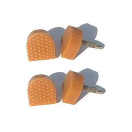 6 Pairs Beige U Shaped High Heel Tips Shoes Replacement Kit Non-Slip Shoes Repair Taps Cap Women Lady Girls High Heel Cap Protectors Non-Slip Reduce Noise (Thick Pins 3mm; 10mm x 10mm)