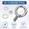 SRZTXU 4 Pack M10 Stainless Steel Eye Bolts with Nuts