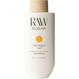 RAW SUGAR, The Mighty Curl Shampoo, con Romero, Aguacate y Vinagre de Manzana, Nutre y Define los Rizos, 16 OZ