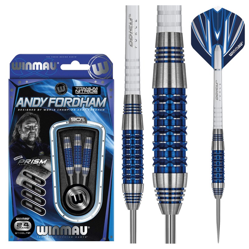 WINMAU Andy Fordham Special Edition Tungsten Steeltip Darts Set 24g