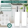 Memanque White Soap Dispenser Bathroom,2 Pack Acrylic Kitchen Hand and