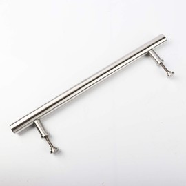 KINMADE 15 3/4 Inches (400mm) Stainless Steel Glass Door Handle Knob Shower Door Handle Offset Bar Pull Towel Bar