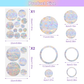 Pack of 45 Prism Window Stickers, Suncatcher Stickers, Antibird and Anti-Collision Window Stickers, Sun Catcher Stickers, Window Stickers, Spring for Stops Birds, Door Window, Dining Room, Bedroom