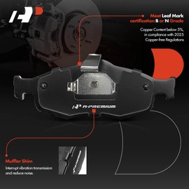 A-Premium Front Ceramic Disc Brake Pads Set Compatible with Ford and Mercury Models - Contour 1995-2000, Cougar 1999-2002, Mystique 1995-1997, 4 Pcs