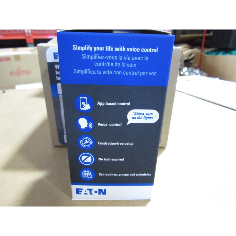 Eaton 4 Eaton WFSW15-W Wi-Fi Smart Switch White, Control Your