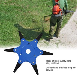 Trimmer Head Lawn Mower Head Accessories, 6 Teeth Trimmer Head Garden Tool Brush Cutter Cutting Head Blade Razors Lawn Mower Garden Grass Eater Brush Cutter (Blue)