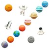 13 Pcs Space Themed Fridge Magnets, Planetary Spaceship Astronaut Refrigerator
