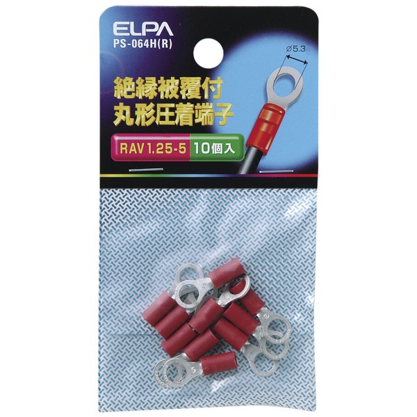 Elpa Insulating Covered with Round Crimp Terminal rav1 X 25 – 5 Red PS – 064h (R)