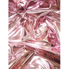 DuroLast™ Chrome Mirror Reflective Vinyl Fabric by The Yard DIY Upholstery Accessories Applications (Pink)