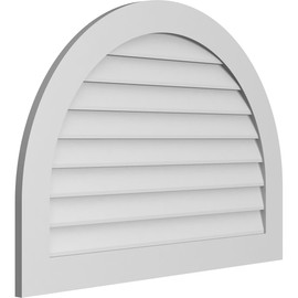 Ekena Millwork GVPRT42X3001SN Round Top Surface Mount PVC Gable Vent, Factory Primed White