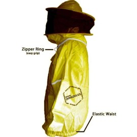 Jawadis USA Adult Beekeeper Jacket Large - Yellow Cotton Sting-Proof Veil