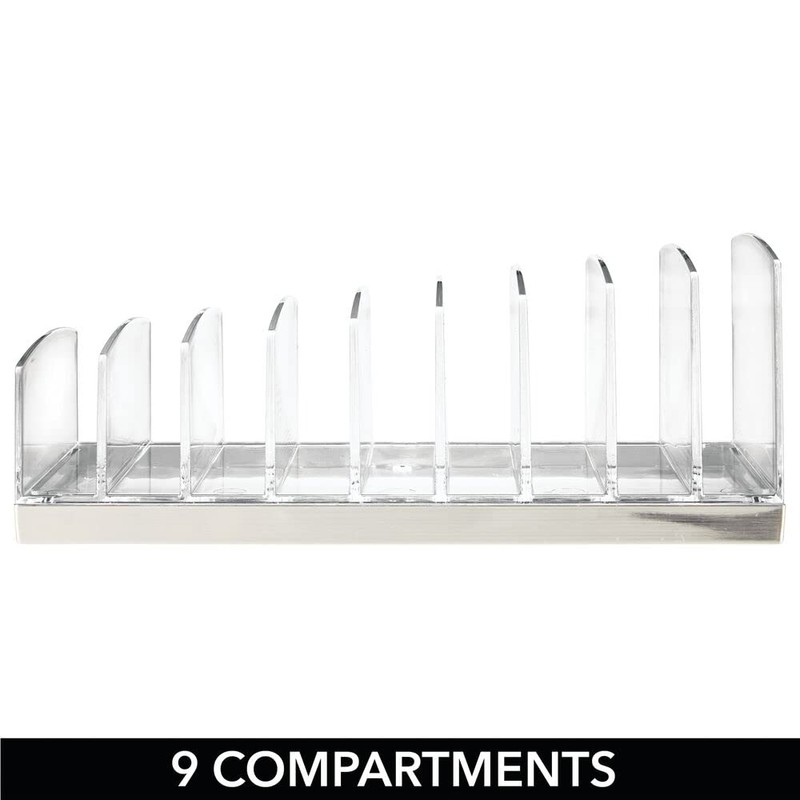 mDesign Kosmetik Organizer aus Kunststoff – Schminkaufbewahrung mit 9 Steckplätzen