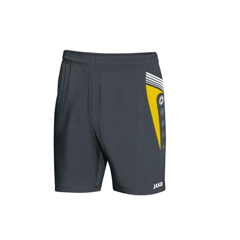 JAKO Herren Fußballsporthose Pro, Schwarz/Grau/Weiß, M