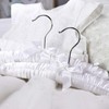 HANGERWORLD 3 Childrens White Satin Padded 30cm Coat Clothes Top