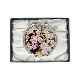 February Mountain Mother of Pearl Dual Magnification Compact Mirror – Gifts for Women, Mom, and Sister – Unique Birthday, Christmas Idea – Elegant and Travel-Friendly