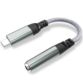 Type C Earphones Converter, HiFi Sound Quality, USB Type-C 3.5 mm, 3 Poles, 4 Poles, Audio Converter, Equipped with DAC, Earphone Jack Converter, Music and Calls, Volume Control, Control Function,