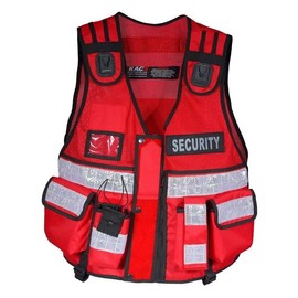 Tactical Vest Security, Enforcement, CCTV, Dog Handler Tac Vest (Red)