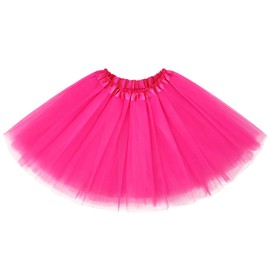 Hot Pink Tutu Skirt for Women Pink Tulle Skirt Adult Pink Tutu for Women Adults Pink Tutus for Women 80s Tutu Neon Skirt