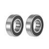 sourcing map 6205-2RS Deep Groove Ball Bearings Z2 25mm x