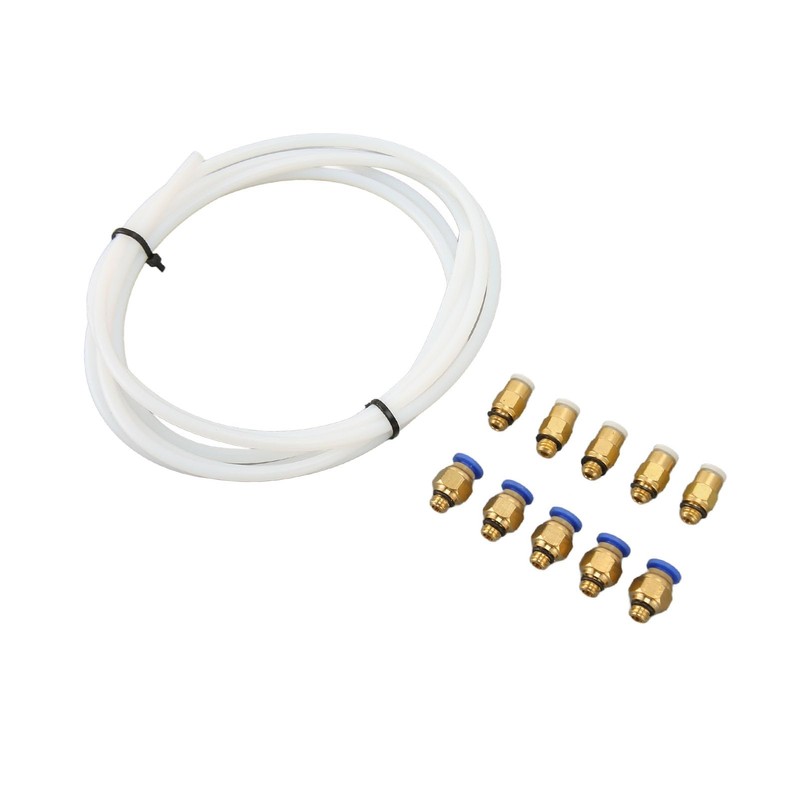 PTFE Hose Kit for 3D Printer, Includes 2M PTFE Hose,