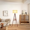 LEPOWER Tripod Floor Lamp, Mid Century Wood Standing Lamp, Modern