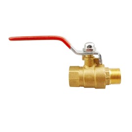 BesNPT 1/4" Air Compressor Brass Shut Off Ball Valve, MNPT To FNPT Fittings